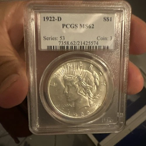 1922-D Peace Silver Dollar PCGS MS62