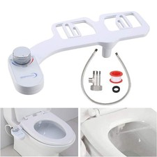 Bidet Fresh Water Dual Spray Kit Non Electric Toilet Seat Attachment Cold Wash