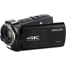 Minolta 4K Ultra HD Camcorder with 3.5-inch Touchscreen – 10x Optical Zoom, 28MP
