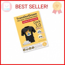 TransOurDream Tru-Heat Transfer Paper for Inkjet  LaserJet Printer Dark 3.0, 1