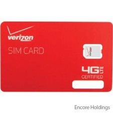Verizon Nano Sim Card - LTE - iPad Air - iPad Mini - iPhone 840168090228