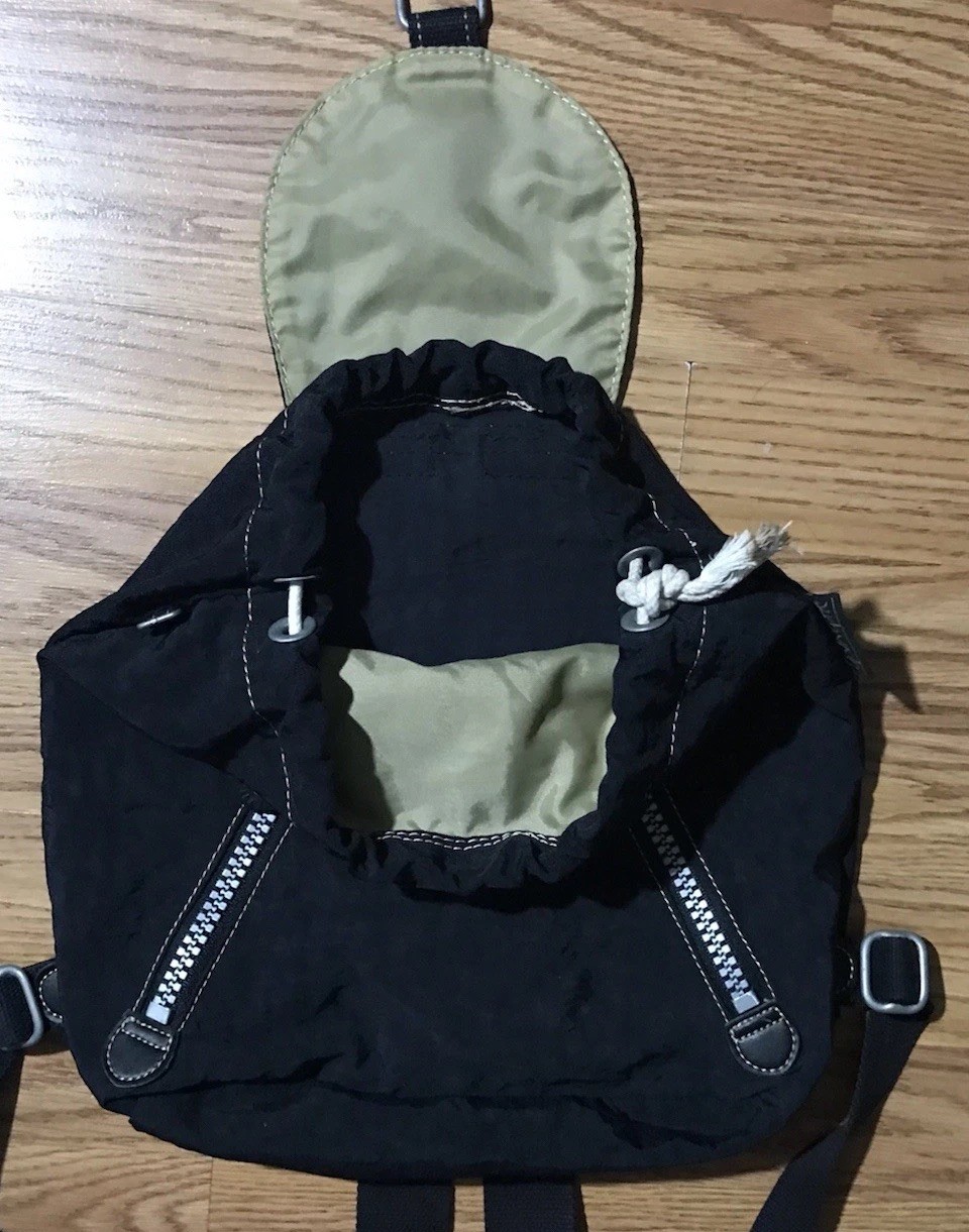 Kipling Fundamentals Black Nylon Drawstring Backp… - image 2