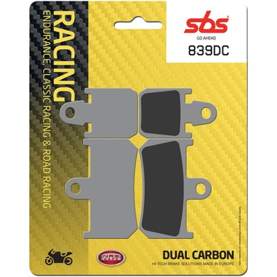 Rennsport Bremsbelag SBS 839DC Dual Carbon für viele Motorräder vorne links Yama
