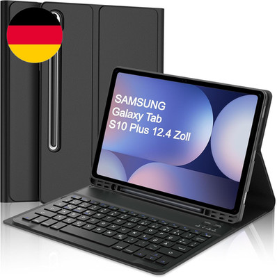 Hülle Mit Tastatur Samsung Galaxy Tab S10 plus 12.4 Zoll 2024, Tablet Cover Mit