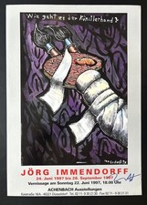 Jörg IMMENDORFF; Ausstellungsplakat; 1997; HANDSIGINERT
