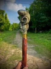 Antique Designer Octopus Head Handle Victorian Wooden Walking Stick Cane Gift