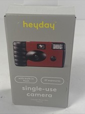 New Single Disposable One Time Use Camera - heyday Red NEW SEALED 27 Exposures