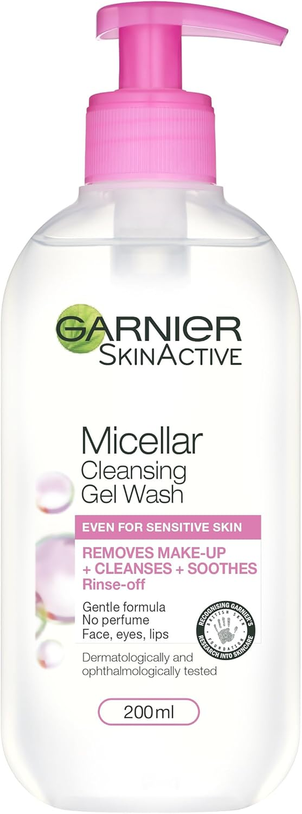 Micellar Gel Face Wash for Sensitive Skin 200Ml, Gentle Face Cleanser & Makeup R