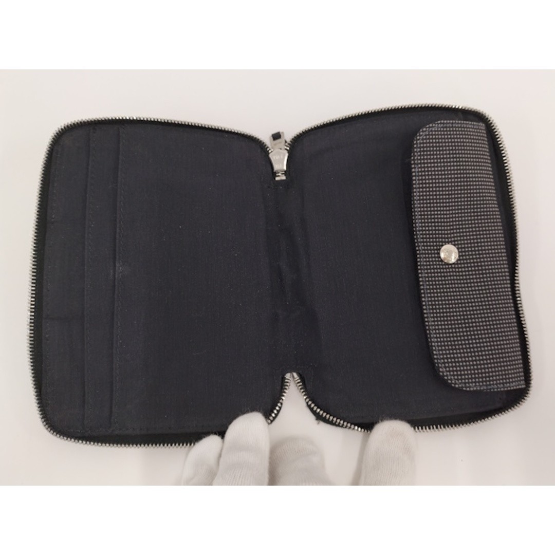 HERMES Yale Line Round Zipper Coin Case Canvas Gr… - image 2