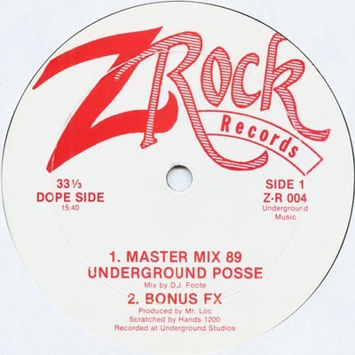 Underground Posse - Master Mix 89 (Vinyl 12'' - 1989 - US - Original)