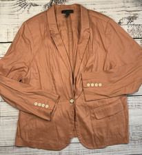 Lane Bryant Size 16 Rust Brown Blazer Women's Jacket Suit Separate