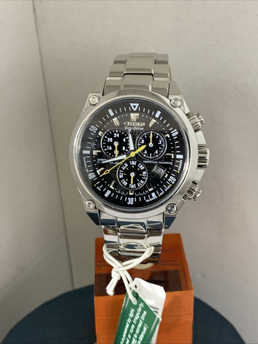 Citizen Men's Eco-Drive Perpetual Calendar Chronograph Bracelet