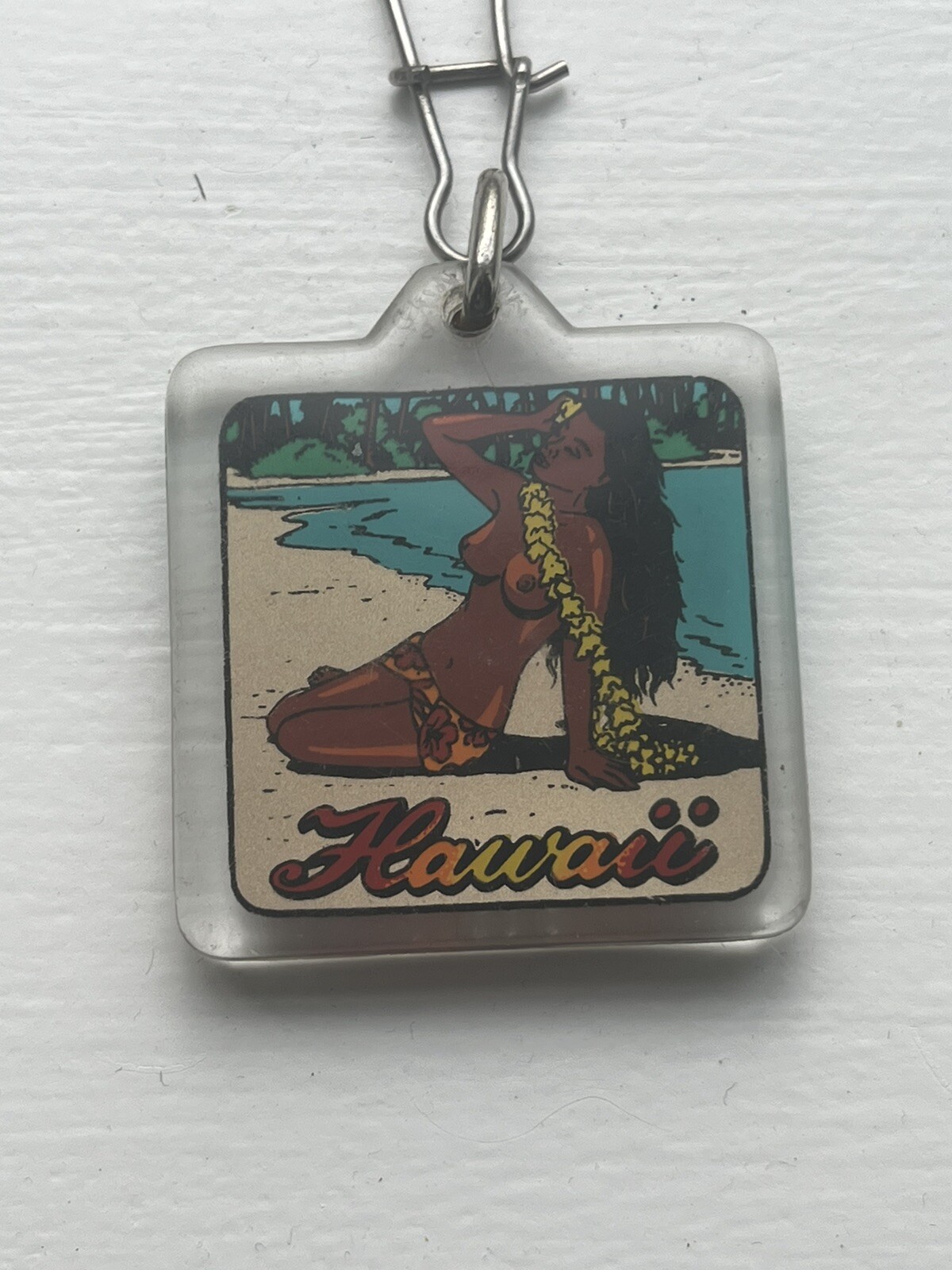 Vintage Hawaii Naked Nude Topless Hula Girl Keychain Souvenir Aloha | eBay