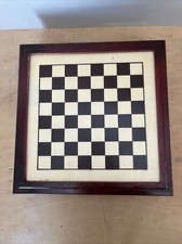 Coffret De Jeux En Bois Dames Échecs Backgammon Dominos Cartes Dés Règles Inclus