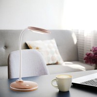 Schreibtischleuchte Tischlampe Leseleuchte Holzoptik Flexibel Led Touchdimmer