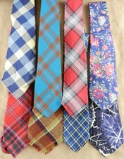8 Men's Plaid and Flower Ties Regular Classic 3" Wide Blue Green Red T49A5