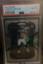 2022 Panini Prizm GARRETT WILSON Rookie Silver Variation #309 RC Jets PSA 10 GEM