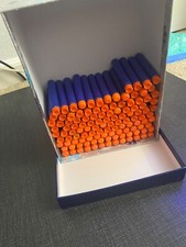 110 blue nerf bullets mixed with dull and sticky points
