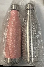 2pk of Insulated Water Bottles 17oz Stainless Steel Water Bottles Double Wall