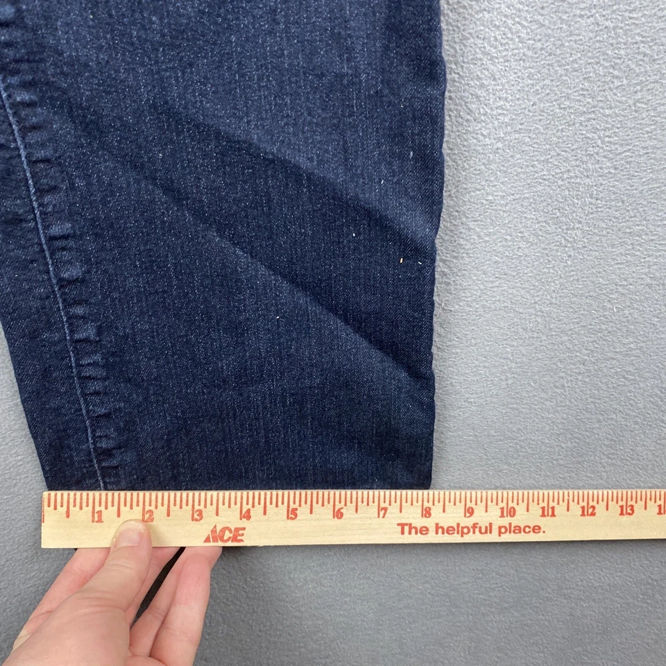 NYDJ Jeans Womens 12P Blue Straight Leg Denim Pants Made In USA Jeweled Pockets - Image 4 of 4