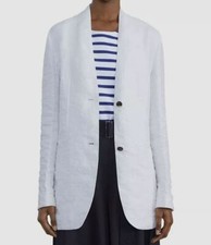  1299 Lafayette 148 New York Women's White Zeke Cotton Linen Blazer Jacket Sz 6