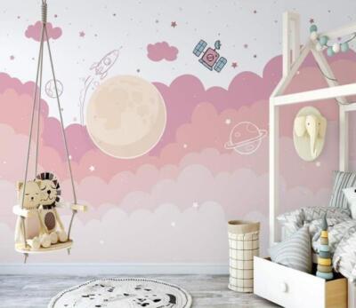 3D Rosa Wolke C2537 Tapete Wandbild Fototapete Abnehmbarer Amy