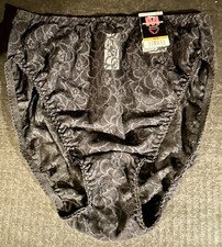 MAIDENFORM Black Lace PRIVTE AFFAIR Hi Cut Size 5 S Panties 40543 NWT VTG