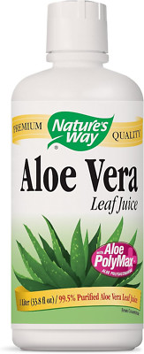 Nature's Way Aloe Vera Whole Leaf Juice, Premium Quality, 1 Liter (Pack of 2)