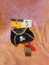 Target Dog Pirate Set M/L New Halloween costume Hat Bandana Peg Leg