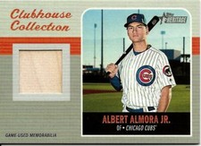 2019 Topps Heritage High Number ALBERT ALMORA JR Clubhouse Relic Bat Cubs