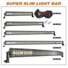 Roof 54 Curved Led Work Light Bar Combo Driving Fog Offroad Ute 18 20 30 40