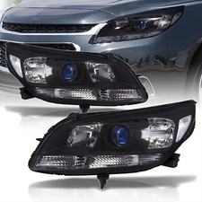 Black For 2013 2014 2015 Chevy Malibu Halogen Projector Headlights Headlamps
