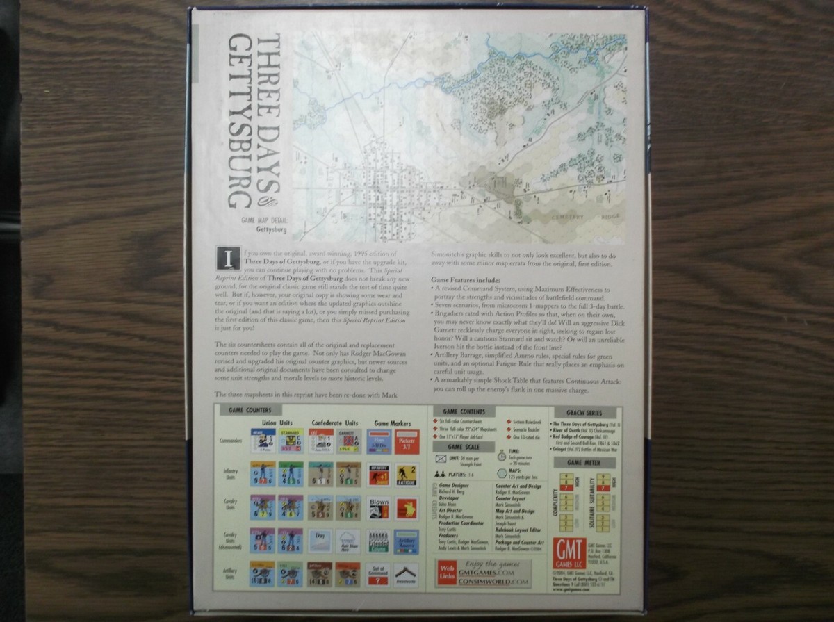 GMT GBACW Vol. 1: Three Days of Gettysburg, July 1-3, 1863 GMT GBACW Vol. 1: Three Days of Gettysburg, July 1-3, 1863
