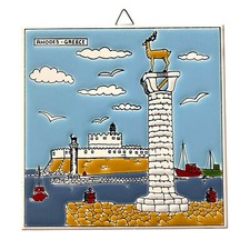 VTG Katsidoniotis Bros Knossos Greek Ceramic Wall Art Tile Rhodes Greece 6x6