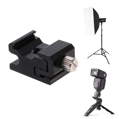 Hot Shoe Flash Bracket Camera Metal Cold Shoe Mount Adapter 1/4 Tripod ScrLNT -m