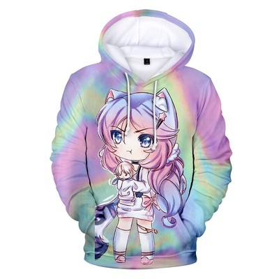 Popular anime gacha vida 3d hoodies das mulheres dos homens