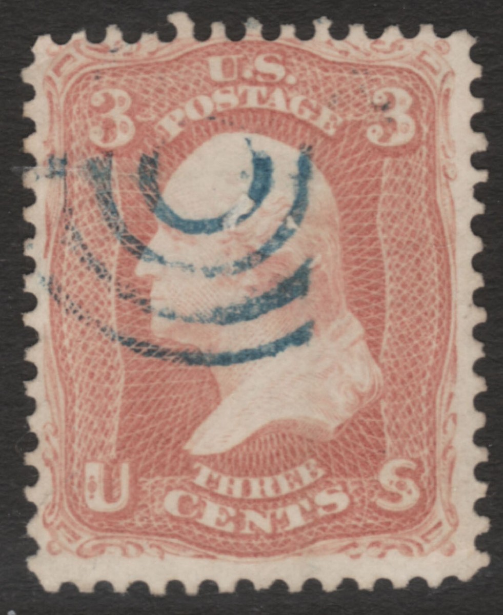 Scott #65 3 Cent Used 1861-62 Blue Target Cancel 65SP32-24 | eBay