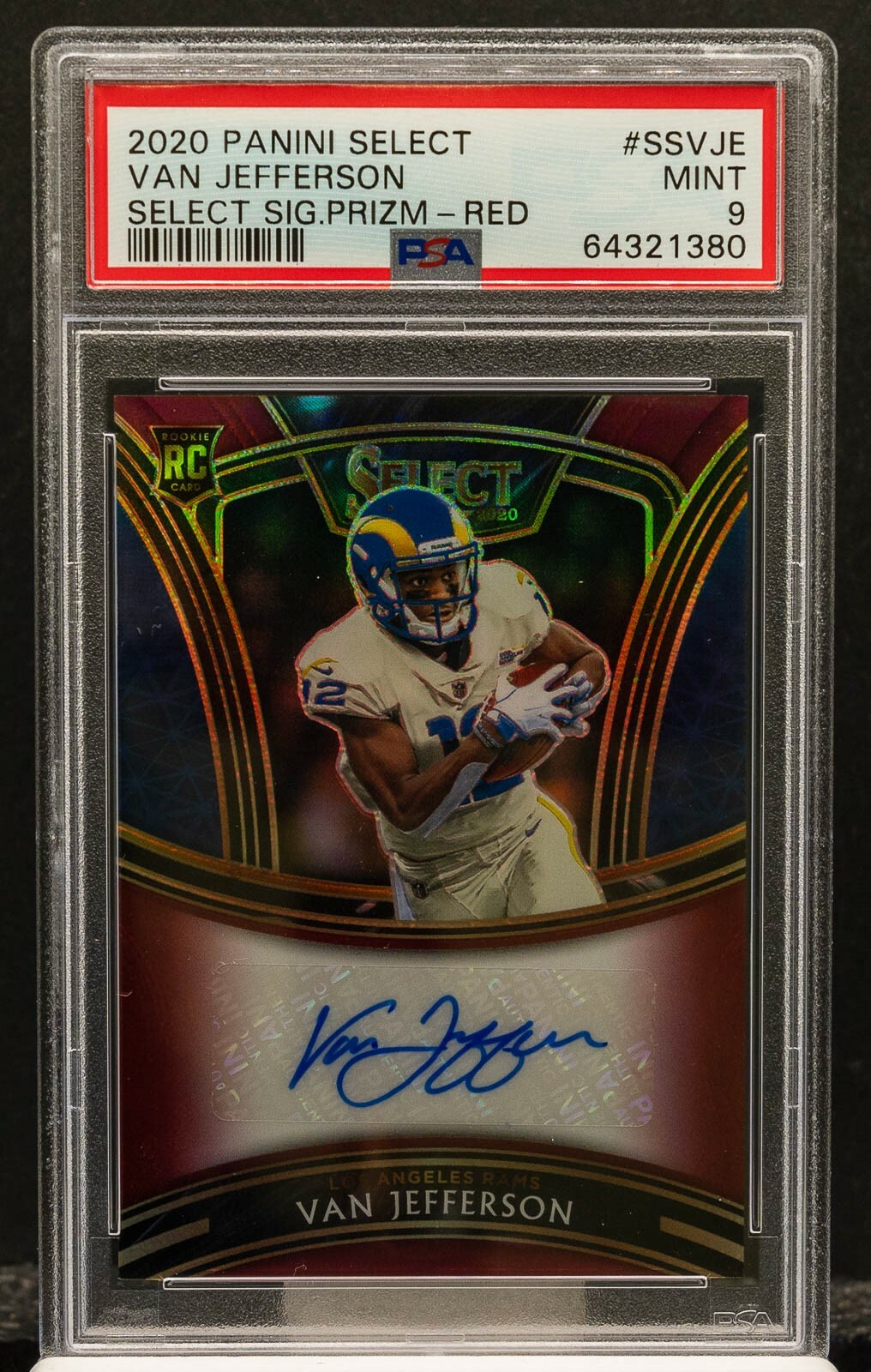Van Jefferson Panini Select Select Signatures Prizm #SSVJE Red