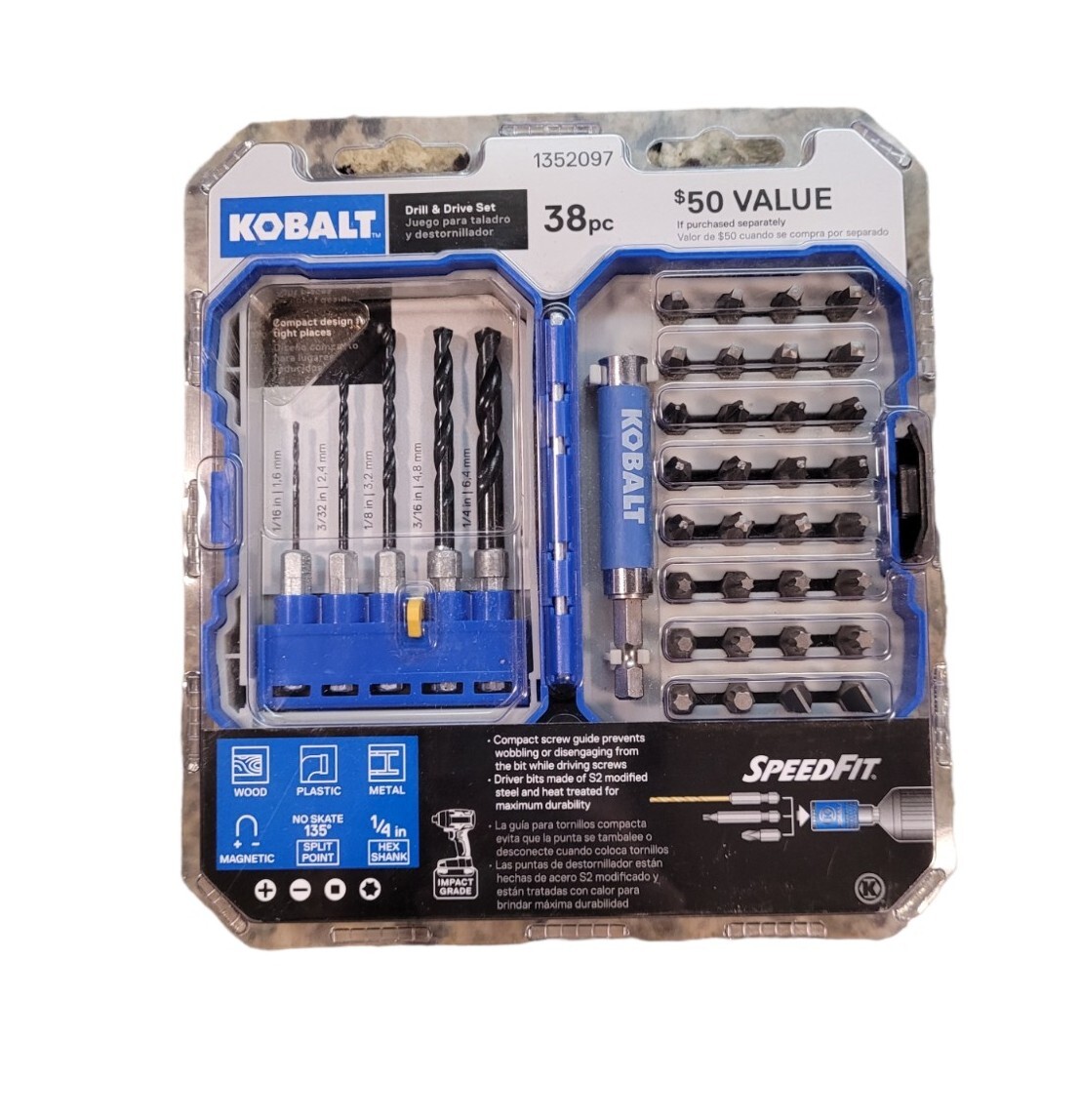 CLEVEROOL 19-Piece Cobalt Stepped Point Drill Bit Set | HSS Turbo Impact Bits For Metal, Wood, Stainless Steel - View #11