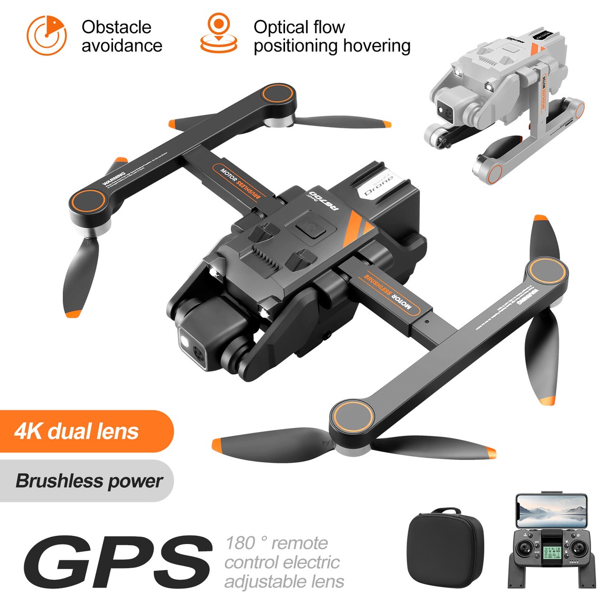 DLRC RG700 PRO GPS Drone ESC 4K HD Dual Camera Obstacle Avoidance