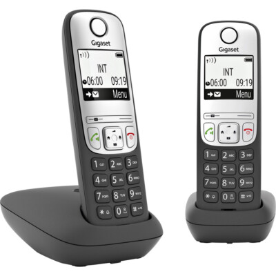 Gigaset A690 Duo DECT Schnurloses Telefon analog  Freisprechen, mit Basis, Wa...