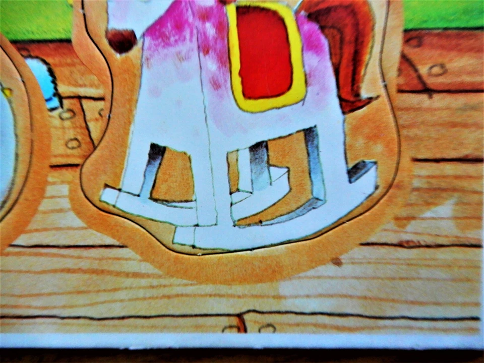 Rainbow Works 8 piece Christmas Tray Puzzle and Holiday Ornaments 1980 unique - Image 3 of 4