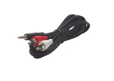 Steren 3ft Stereo Y Adapter - 1/8" to 2 RCA Audio (Red/White, Left/Right)