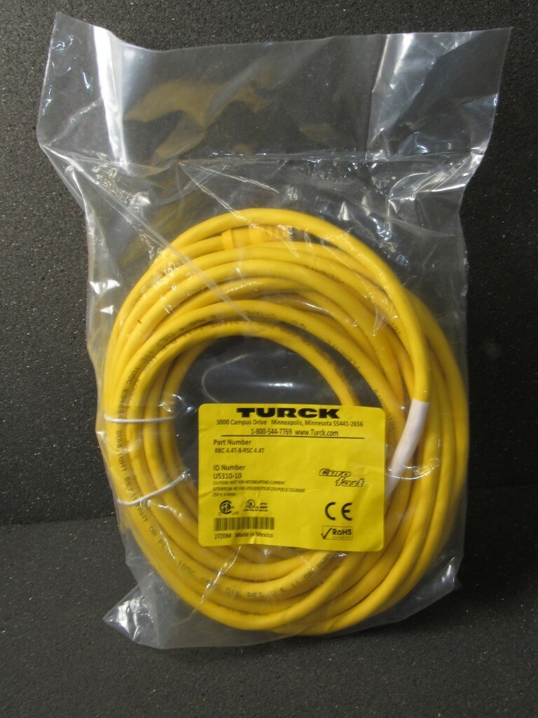 Turck U5310-10 RKC 4.4T-8-RSC 4.4T Euro Fast Cordset "NIB"