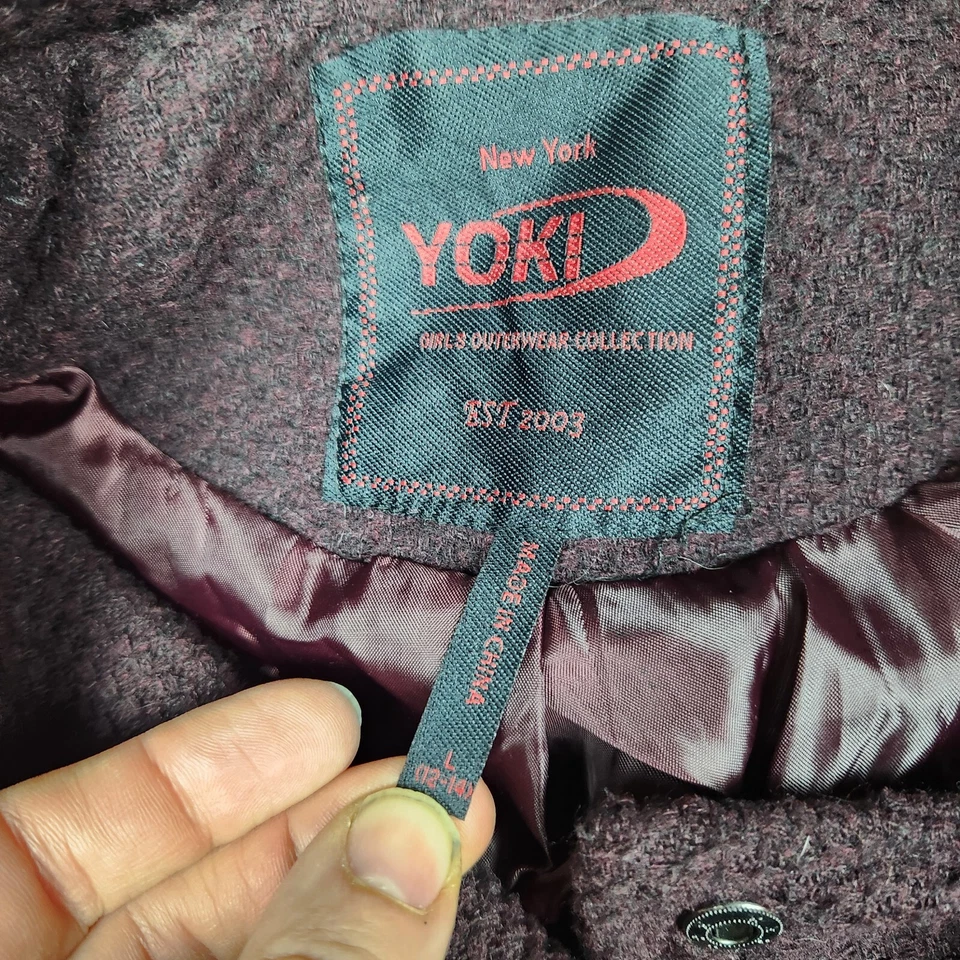 Yoki женщин молнии бушлат куртка бордовый размер L JW2165-4 EUC - Изображение 3 из 4