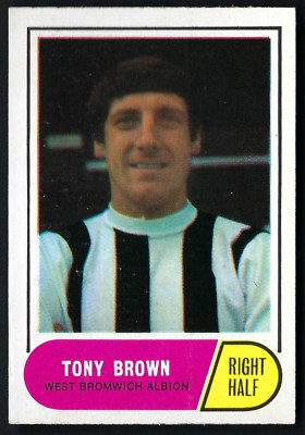 A & B C GUM - FOOTBALLERS (FACTS, 117-170) - #123 TONY BROWN, WEST BROMWICH