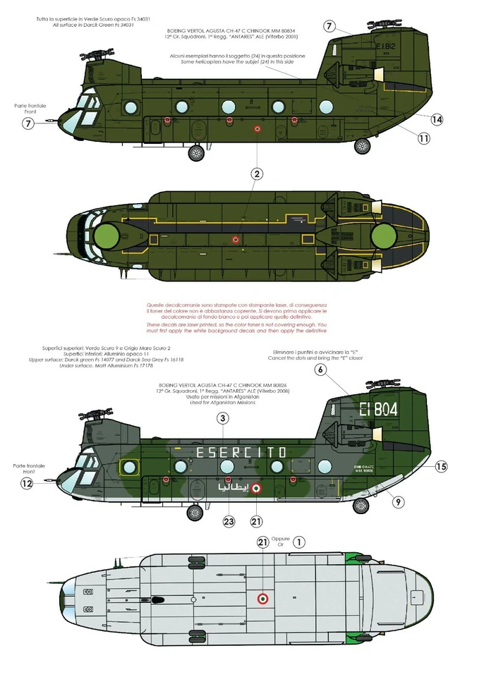 TAURO MODEL TM48/586 AGUSTA BOEING VERTOL CH-47C CHINOOK SCALA 1:48 - Immagine 3 di 3