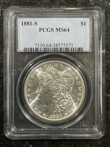1881-S Morgan Silver Dollar PCGS MS64