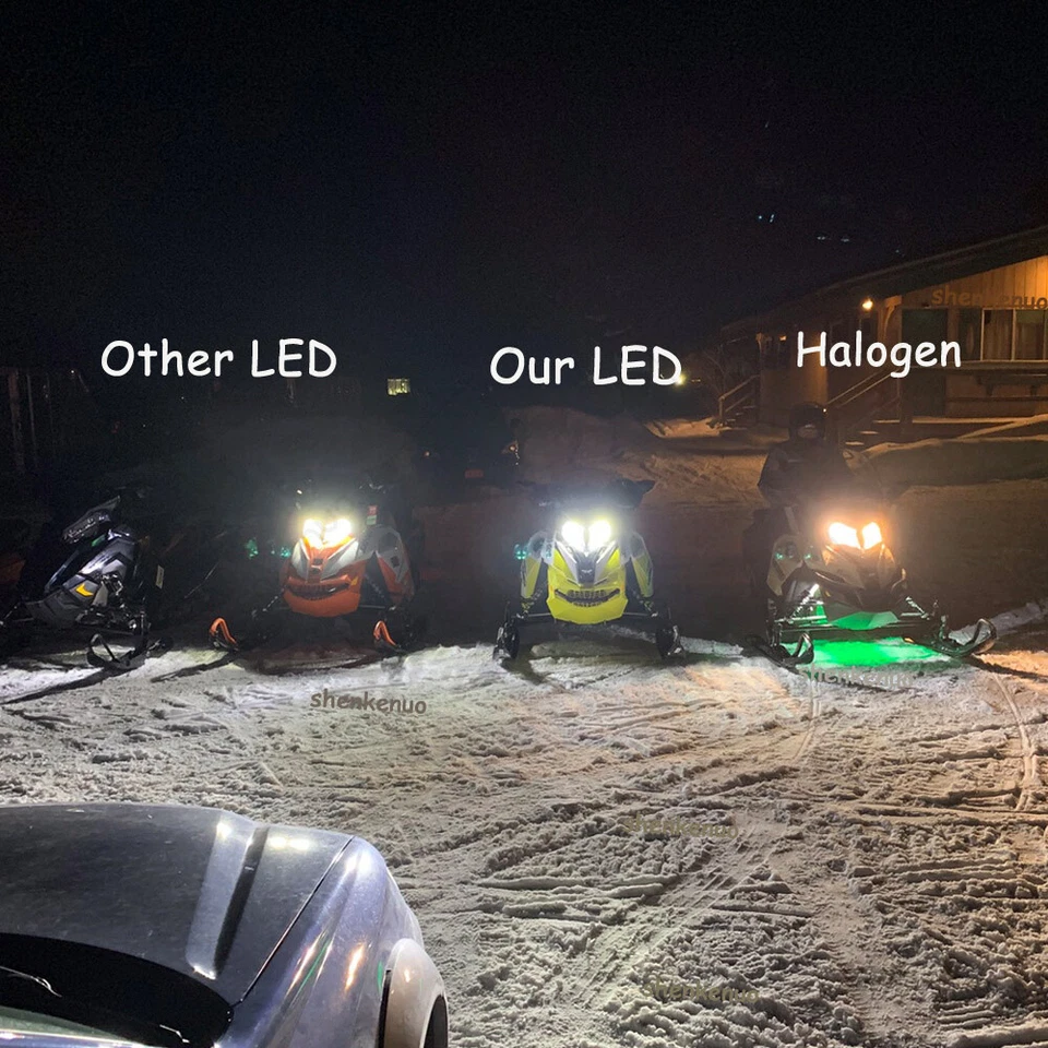 Faro LED BRILLANTE 2 bombillas para moto de nieve Polaris Pro-RMK 800: 2011-2015 Foto 4 de 4