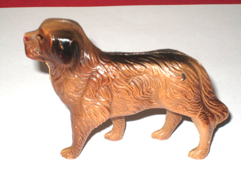 Vintage Celluloid St. Bernard Dog - 4 Inch